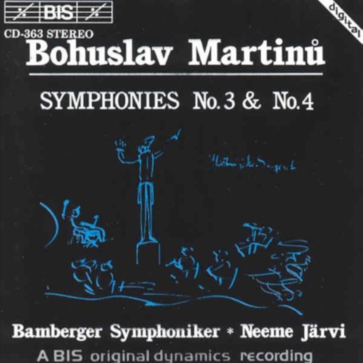 Afbeelding van Bamberg Symphoniker, Neeme Järvi - Martinů: Symphony No.3 & No.4 (1944)