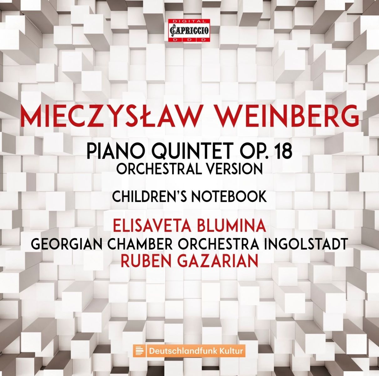 Afbeelding van Elisaveta Blumina, Chamber Orchestra Of Georgia, Ruben Gazarian - Weinberg: Piano Quintet Op. 18 | Children's Notebook
