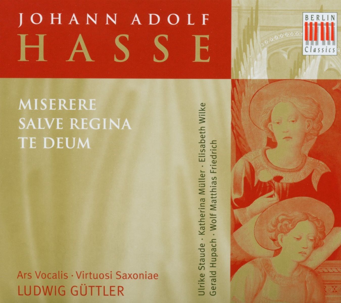 Afbeelding van Ludwig Güttler & Virtuosi Saxoniae, Ars Vocalis - Hasse: Miserere|Salve Regina|Te Deum