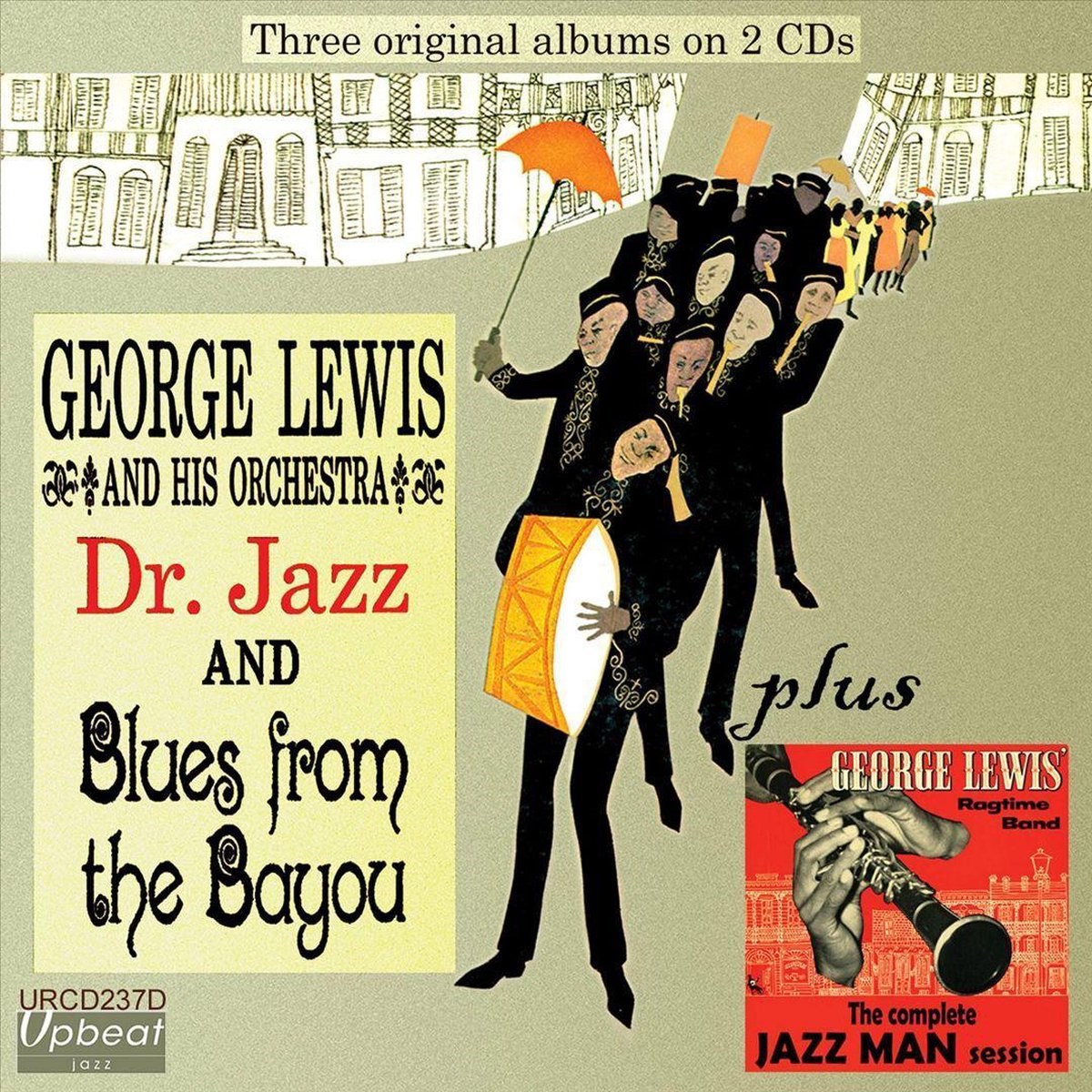 Afbeelding van George Lewis & His New Orchestra - Dr. Jazz|Blues From The Bayou|The Jazz Man Sessions