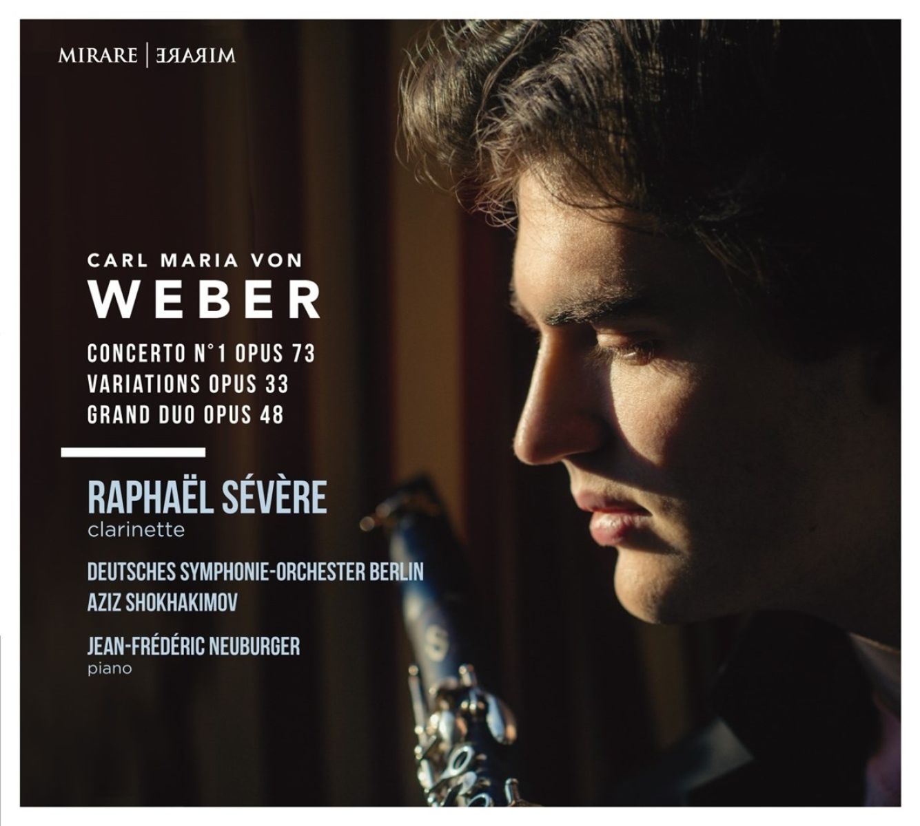 Afbeelding van Raphaël Sévère, Deutsches Symphonie-Orchester Berlin, Aziz Shokhakimov, Jean-Frédéric Neuburger - Weber: Concerto No. 1, Opus 73 | Variations, Opus 33 | Grand Duo Opus 48