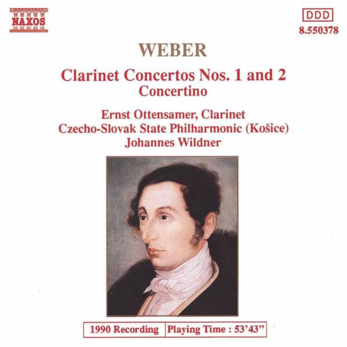 Afbeelding van Ernst Ottensamer - Von Weber: Clarinet Concertos