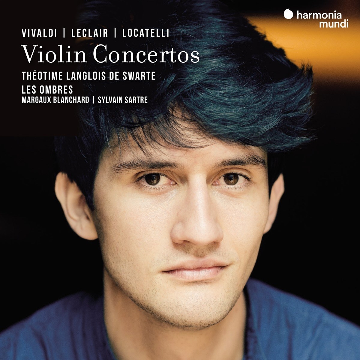 Afbeelding van Théotime Langlois de Swarte, Les Ombres, Margaux Blanchard, Sylvain Sartre - Vivaldi, Leclair, Locatelli: Violin Concertos
