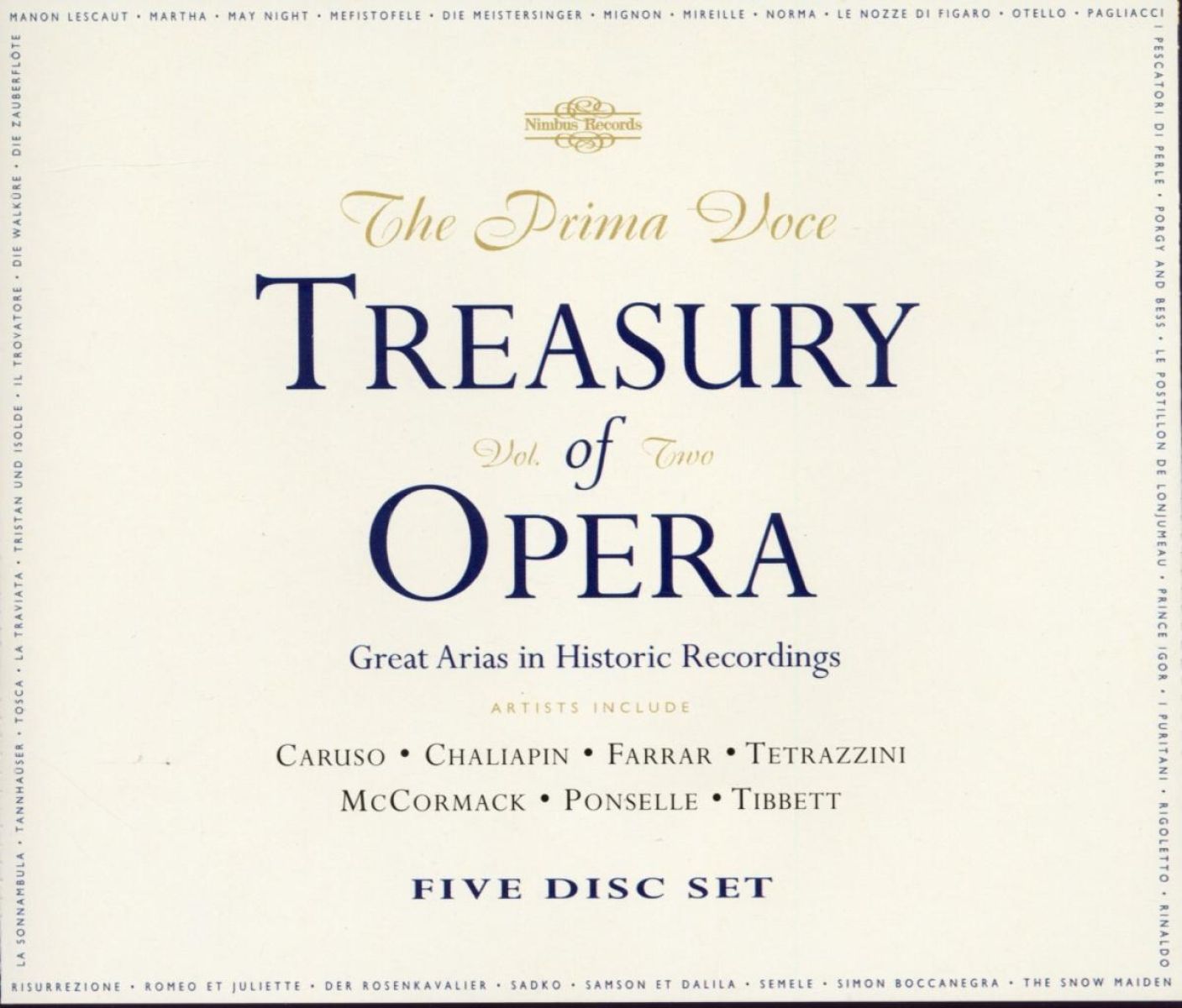Various Artists - The Prima Voce Treasury Of Opera, Vol. Two
