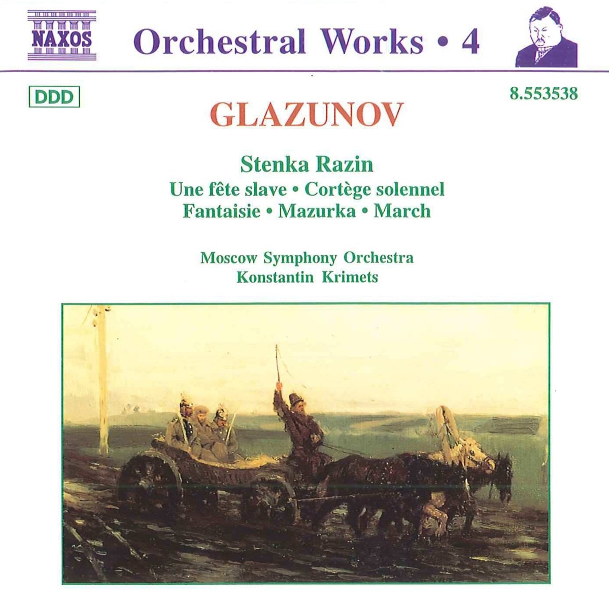 Afbeelding van Moscow Symphony Orchestra, Konstatin Krimets - Glazunov: Orchestral Works 3