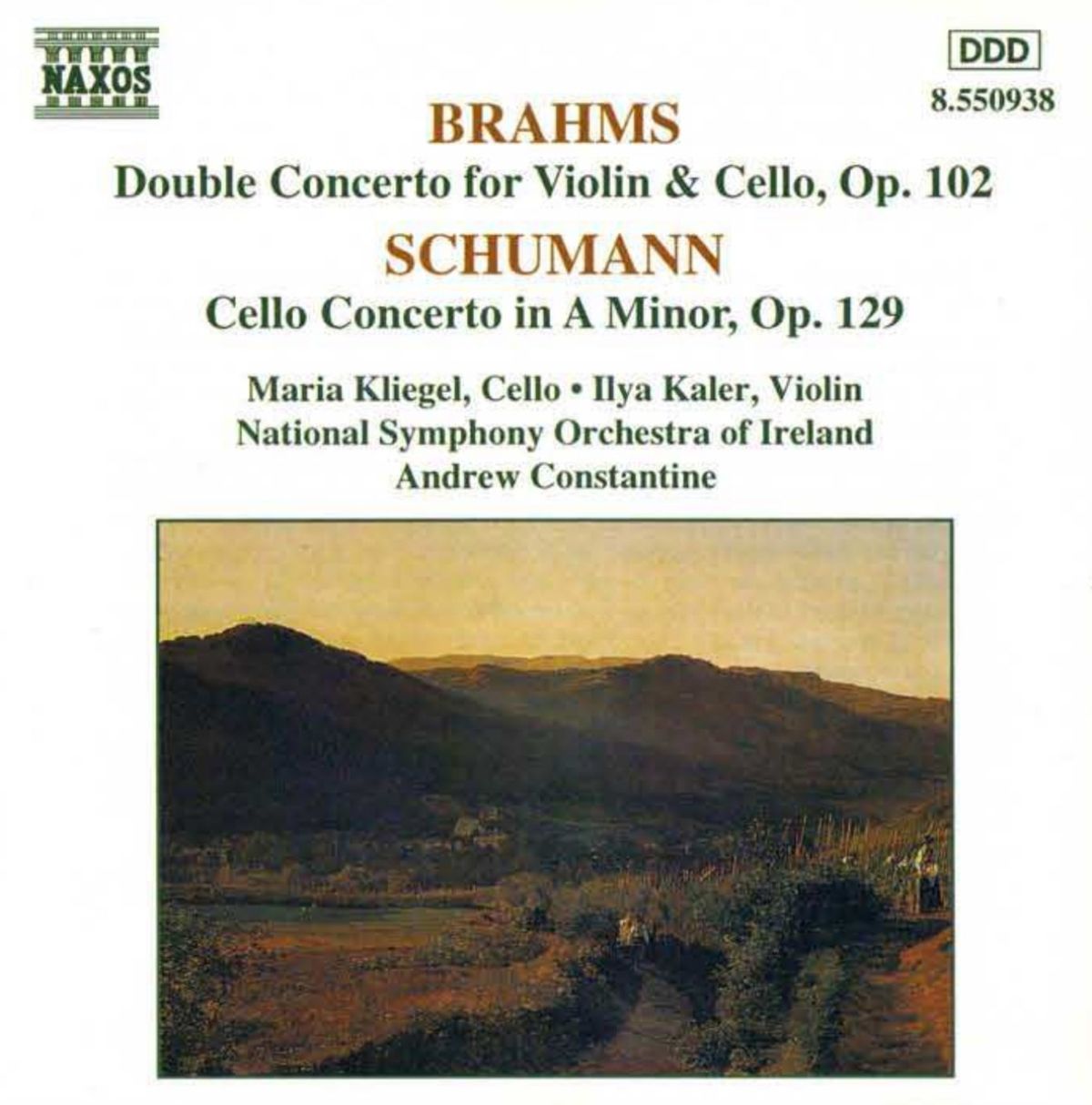 Afbeelding van Maria Kliegel, Ilya Kaler, National Symphony Orchestra Of Ireland, Andrew Canstatine - Brahms: Double Concerto | Schumann: Cello Concerto
