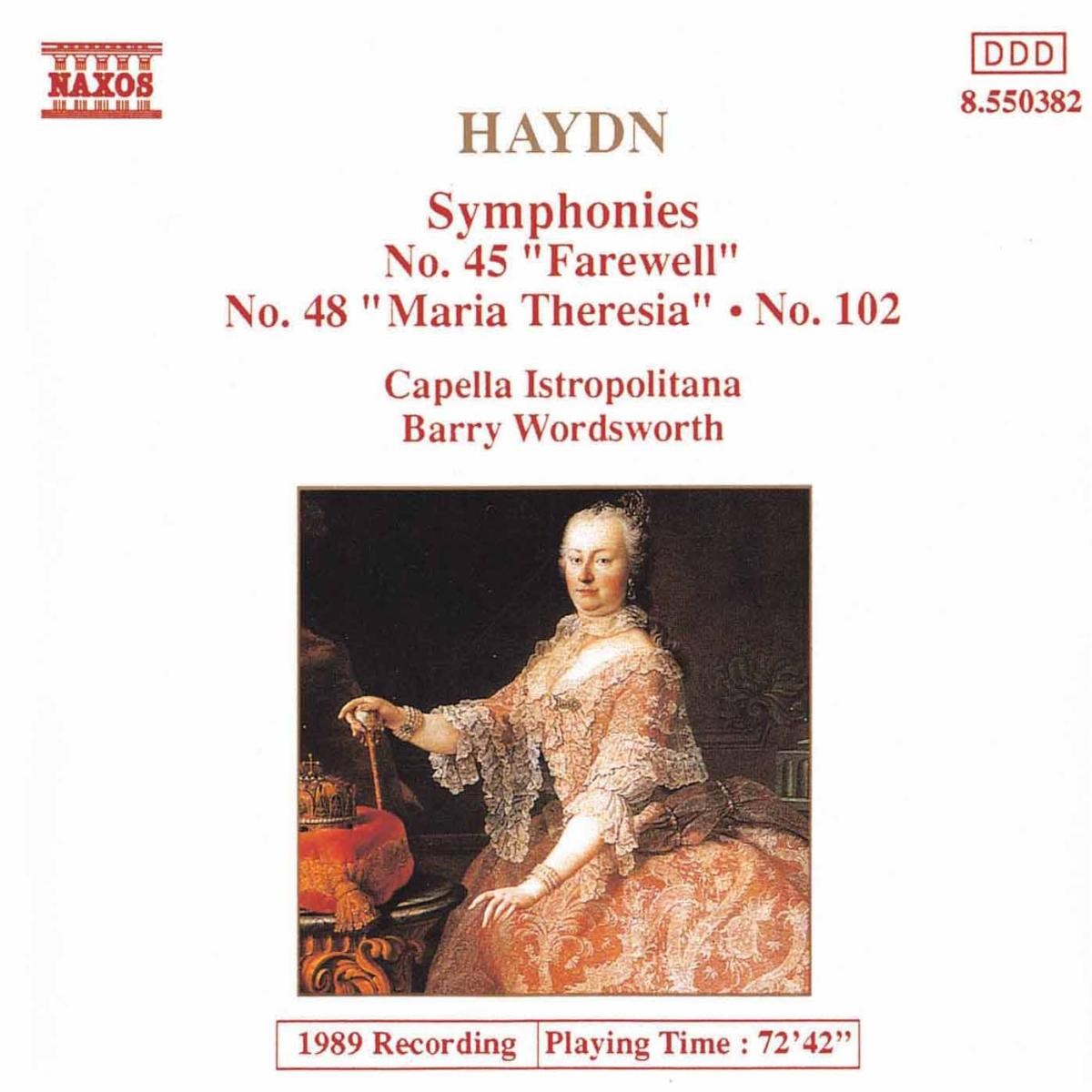 Afbeelding van Capella Istropolitana, Barry Wordsworth - Haydn: Symphonies 45, 48 & 102