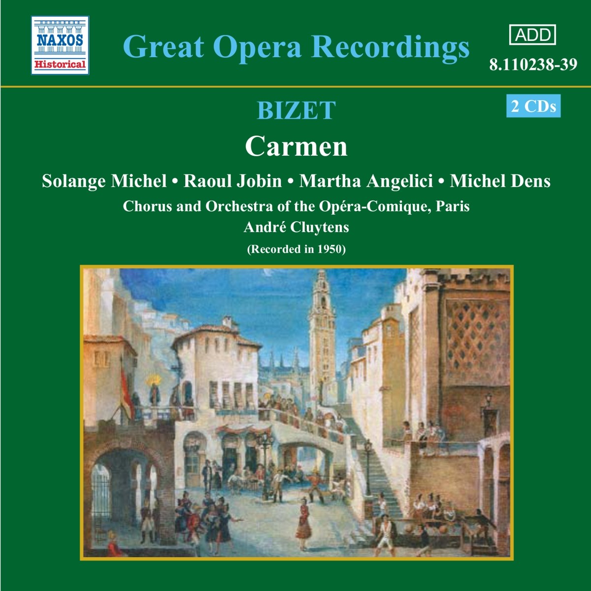 Afbeelding van Chorus And Orchestra of the Paris Opéra-Comique, André Cluytens - Bizet: Carmen