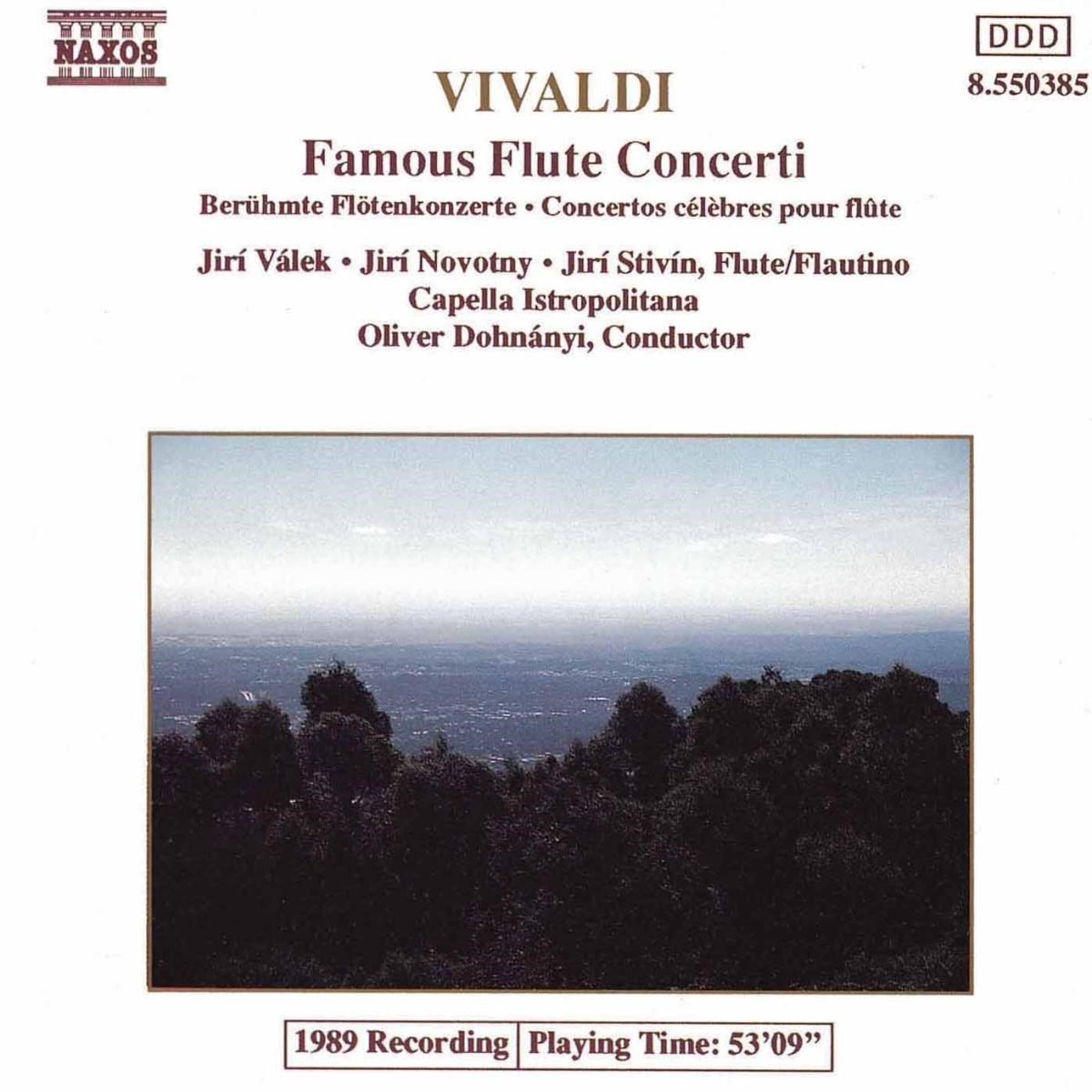 Afbeelding van Jiri Valek, Jiri Stivin, Jiri Novotny, Capella Istropolitana, Oliver Dohnanyi - Vivaldi: Famous Flute Concerti