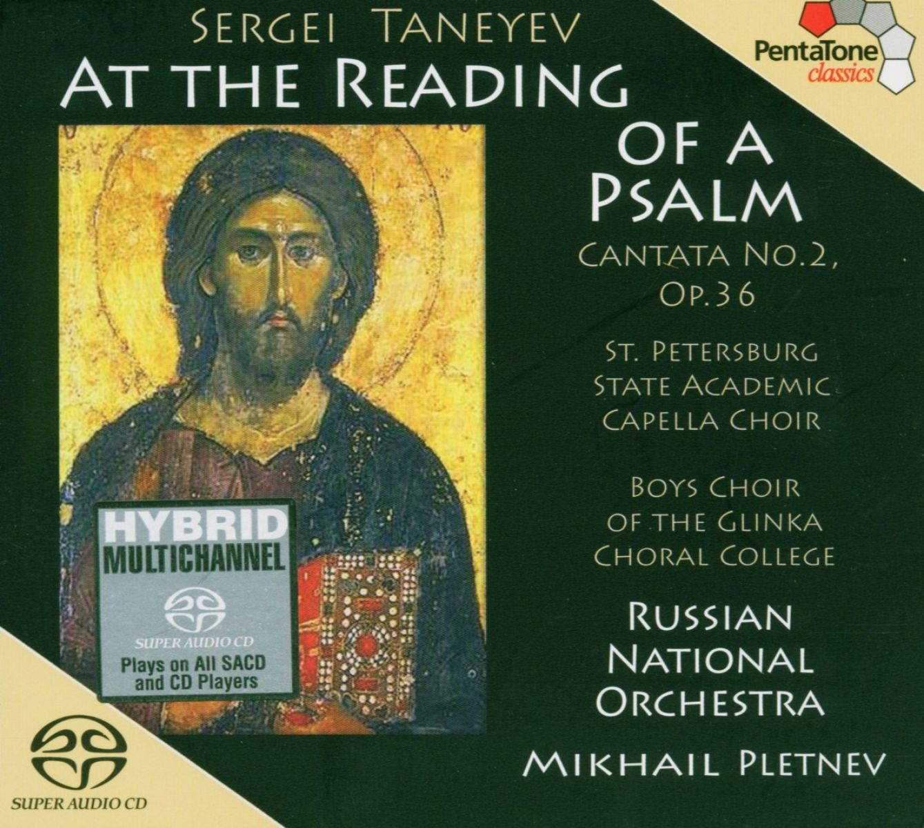 Afbeelding van St. Petersburgh State Academic Capella Choir, Mikhail Pletnev - Taneyev: At The Reading Of A Psalm, Cantata No.2 Op.36
