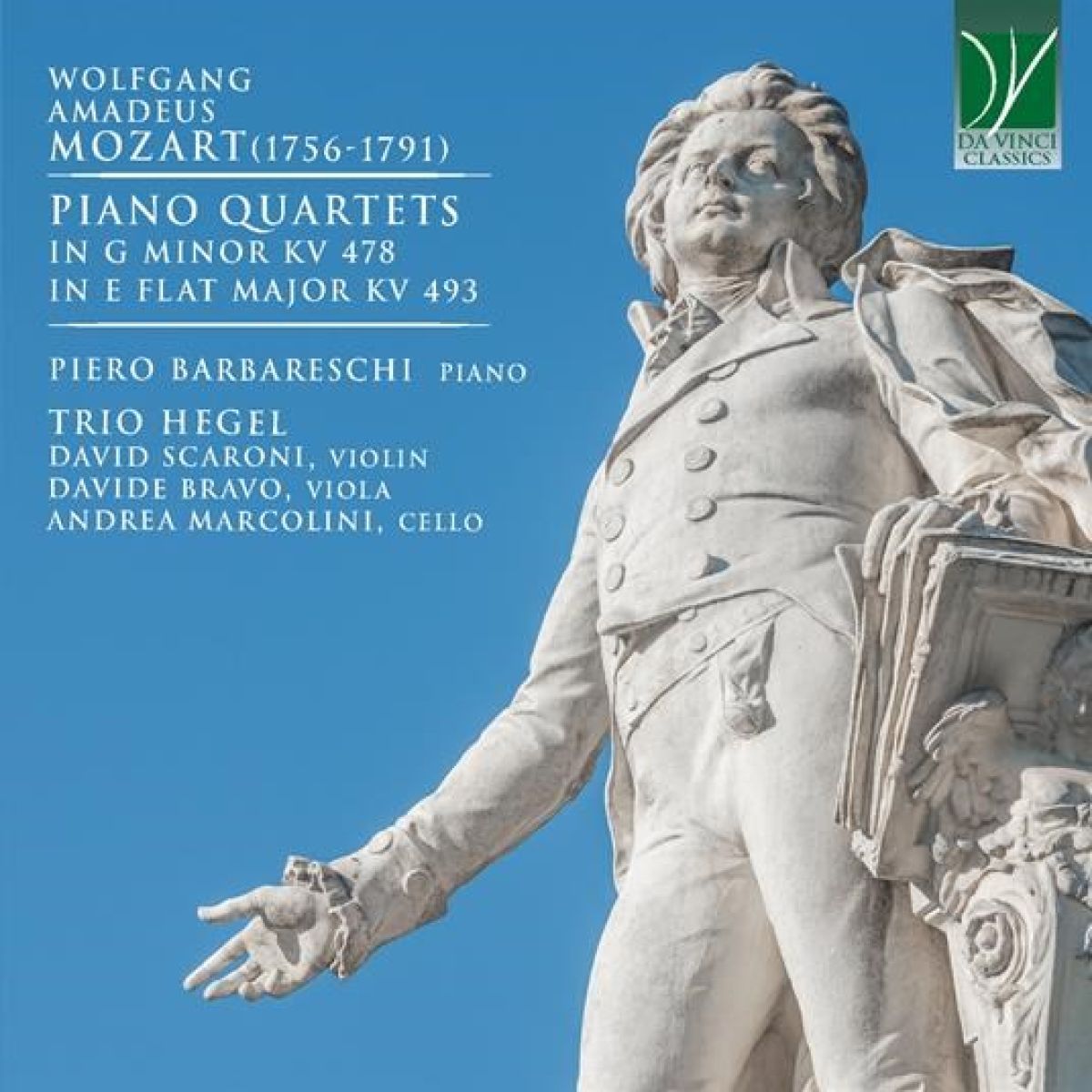 Afbeelding van Piero Barbareschi & Trio Hegel - Mozart: Piano Quartets In G Minor KV 478, In E Flat Major KV 493