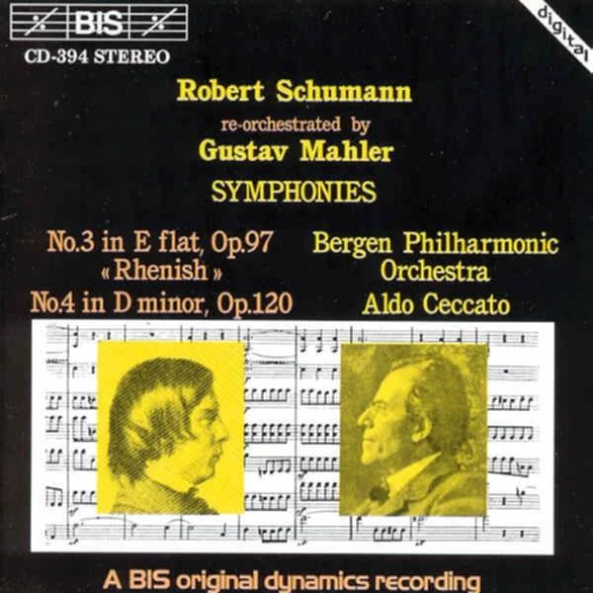 Afbeelding van Bergen Philharmonic Orchestra, Aldo Ceccato - Schumann: Robert Schumann (Re-Orchestrated By Gustav Mahler)