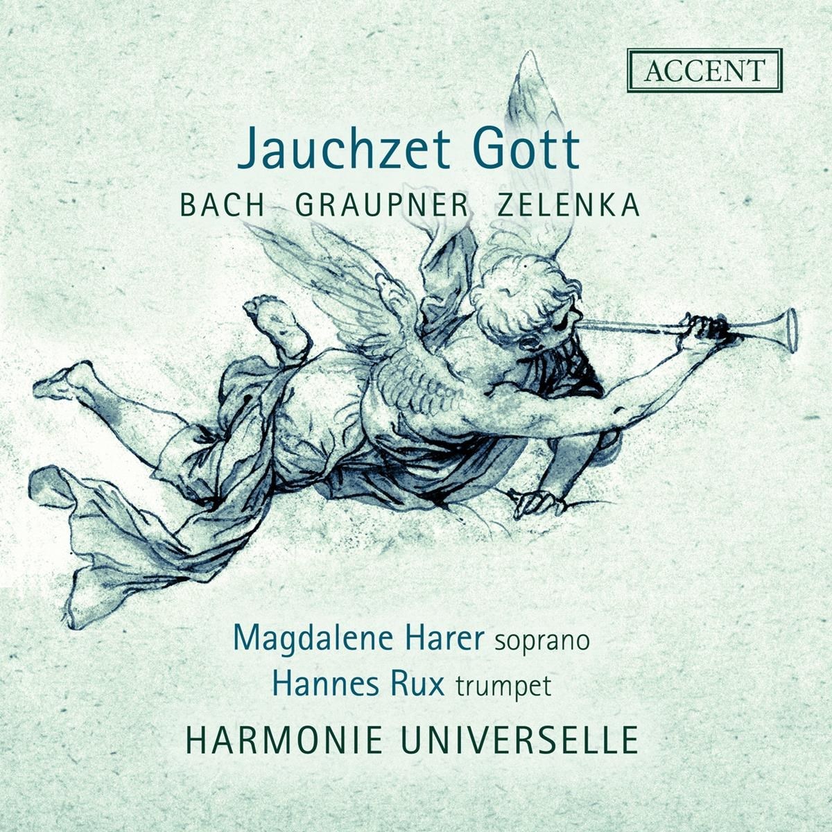 Afbeelding van Hannes Rux, Magdalene Hare, Harmonie Universelle - Jauchzet Gott, Sacred Music For Soprano & Trumpet