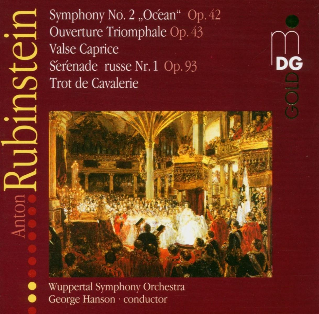 Afbeelding van Wuppertal Symphony Orchestra, George Hanson - Rubinstein: Symphony 2/Ouverture Triomphale/Val
