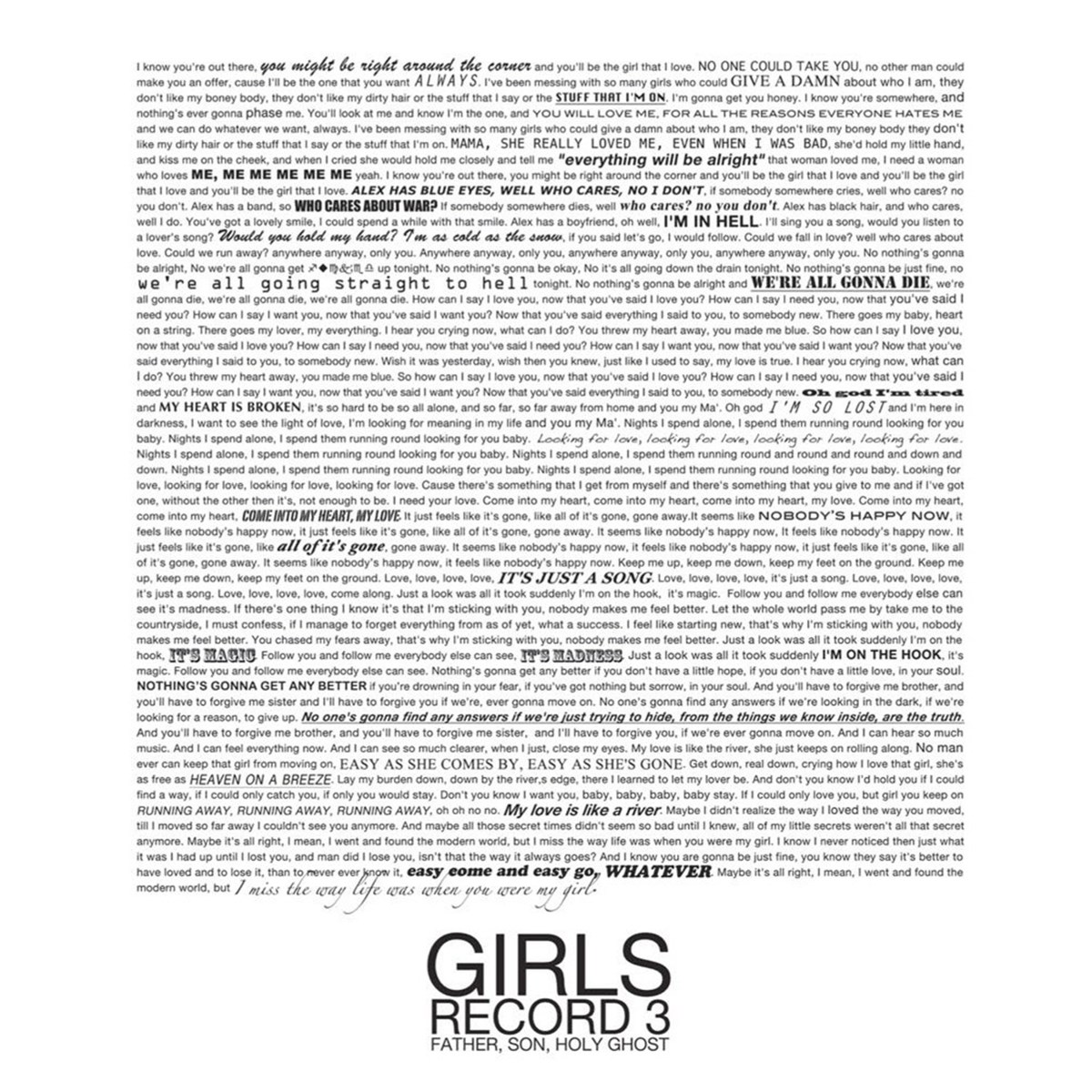 Afbeelding van Girls - Father, Son, Holy Ghost