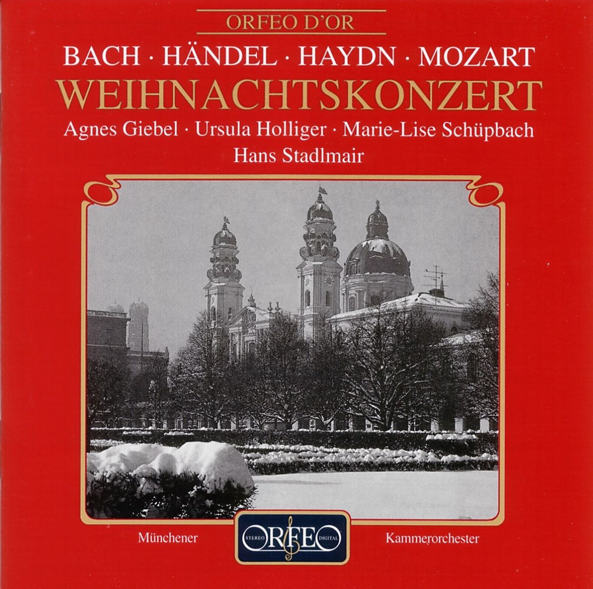 Afbeelding van Agnes Giebel, Ursula Holliger, Marie-Louis Schüpbach, Münchner Kammerorchester - Weihnachtskonzert