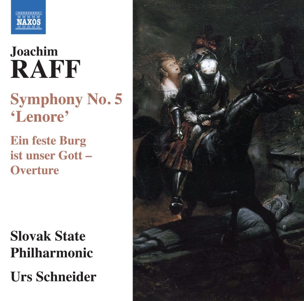 Afbeelding van Slovak State Philharmonic Orchestra, Kosice, Urs Schneider - Raff: Symphony No. 5 'Lenore' | Ein feste Burg ist unser Gott - Overture