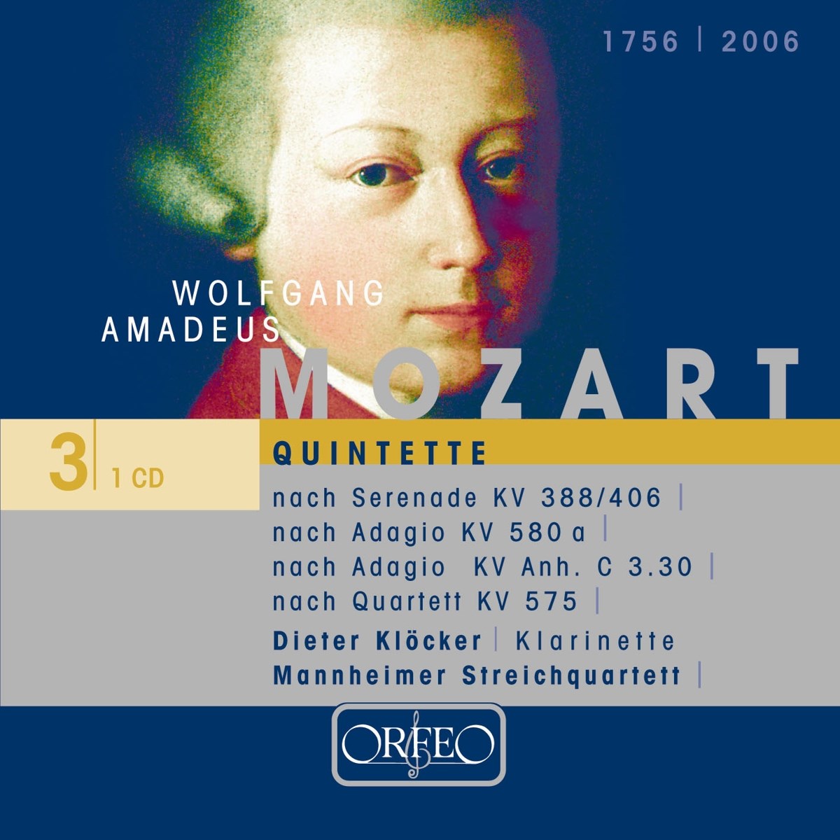 Afbeelding van Dieter Klöcker, Mannheimer Streichquartett - Mozart | klöcker . Mannheimer Streichquartett