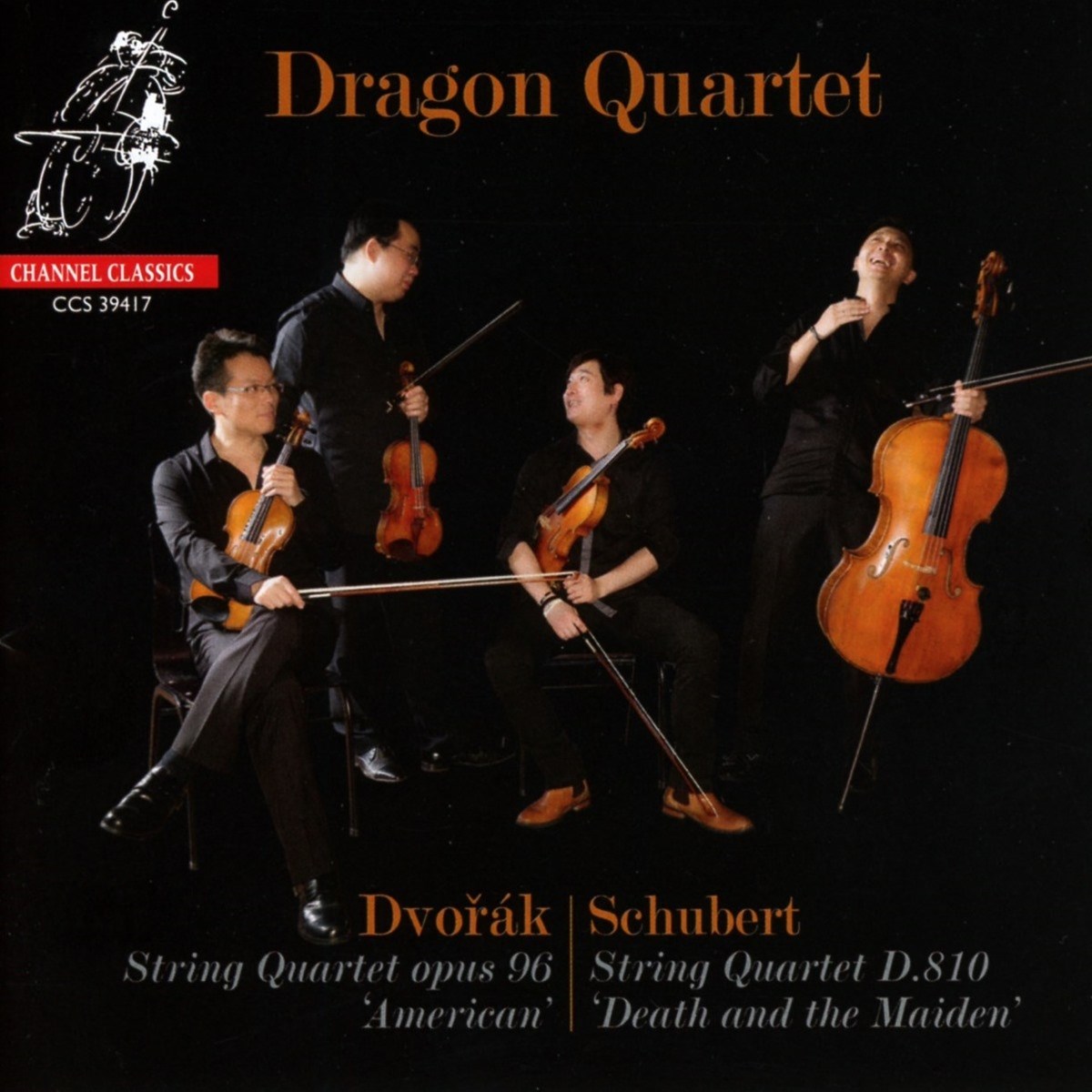 Afbeelding van Dragon Quartet - Schubert: String Quartet Op. 96 'American' | Dvořák: String Quartet D.810 'Death and the Maiden'