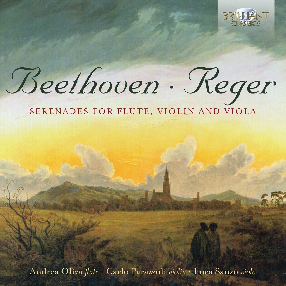 Afbeelding van Andrea Oliva, Carlo Parazzoli, Luca Sanzò - Beethoven, Reger: Serenades For Flute, Violin And Viola