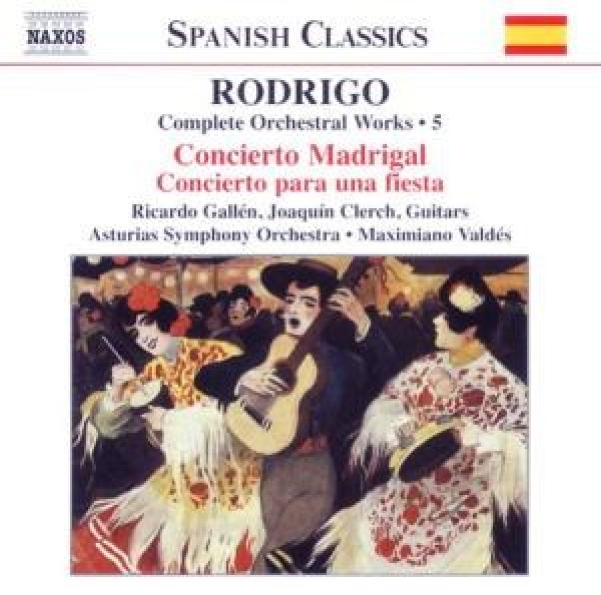 Afbeelding van Joacquin Clerch, Ricardo Gallén, Asturias Symphony Orchestra, Maximiano Valdés - Rodrigo: Concierto Madrigal | Concierto Para Una Fiesta