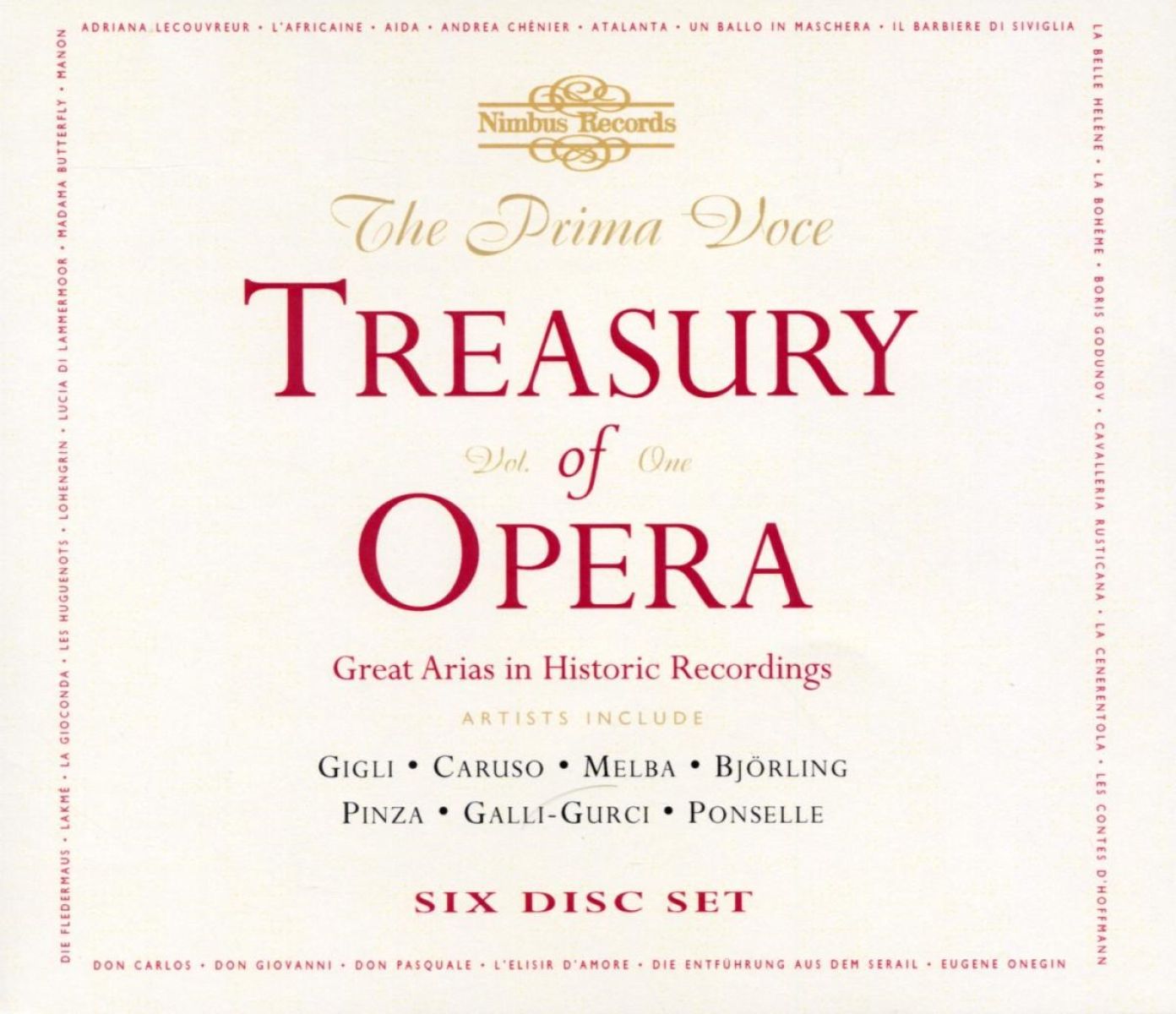 Afbeelding van Various Artists - The Prima Voce Treasury of Opera Vol. 1