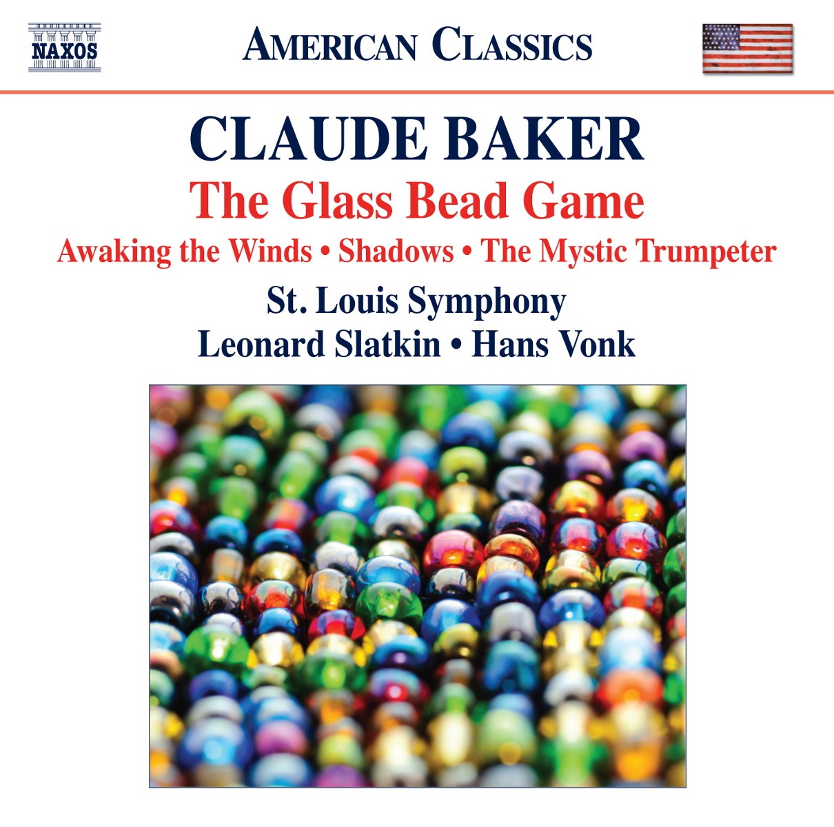 Afbeelding van Saint Louis Symphony Orchestra, Leonard Slatkin, Hans Vonk - Baker: The Glass Bead Game | Awakening The Winds | Shadows | The Mystic Trumpeter