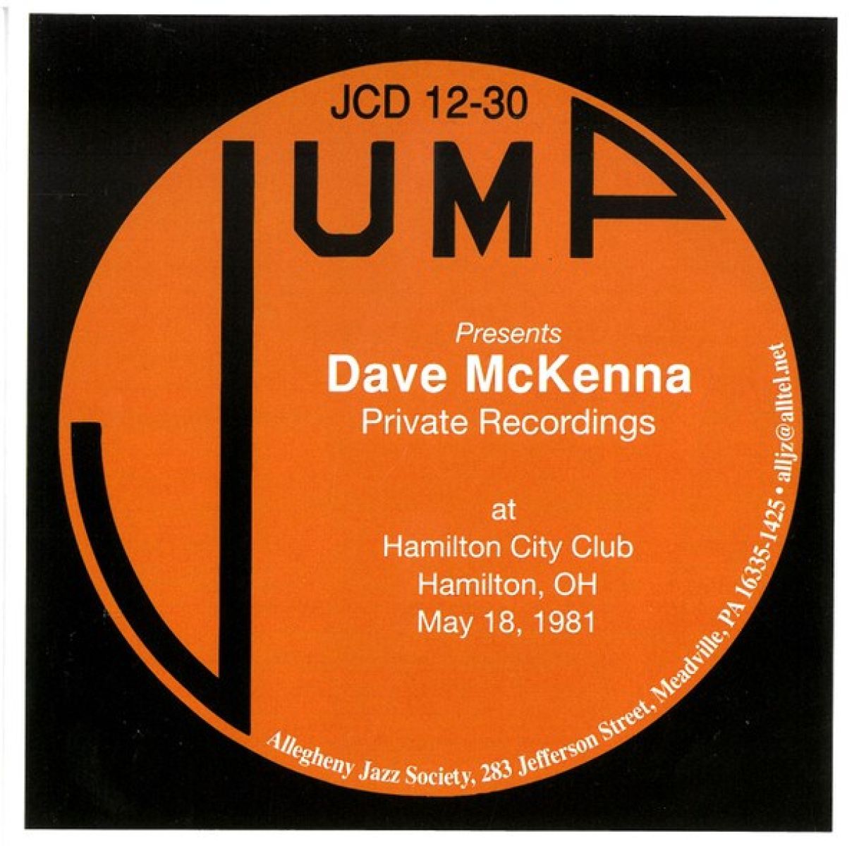 Dave McKenna - Jump Presents Dave McKenna Private Recordings