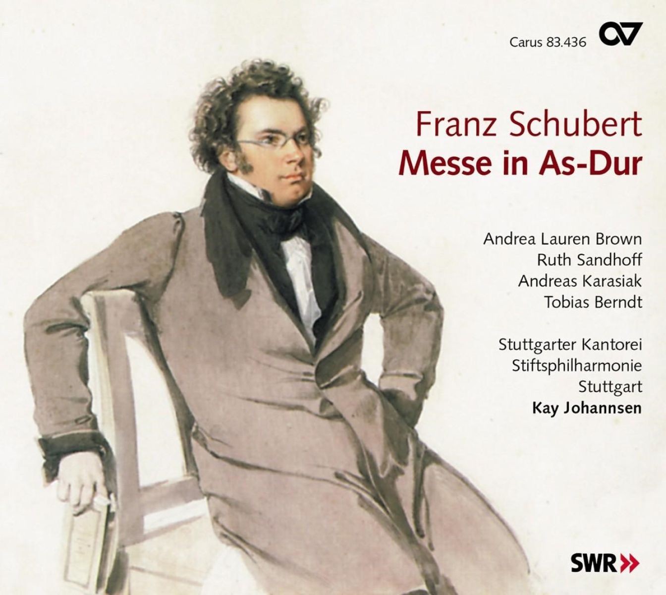 Afbeelding van Stuttgarter Kantorei, Stiftsphilharmonie Stuttgart, Kay Johannsen - Schubert: Mass In A Flat D 678