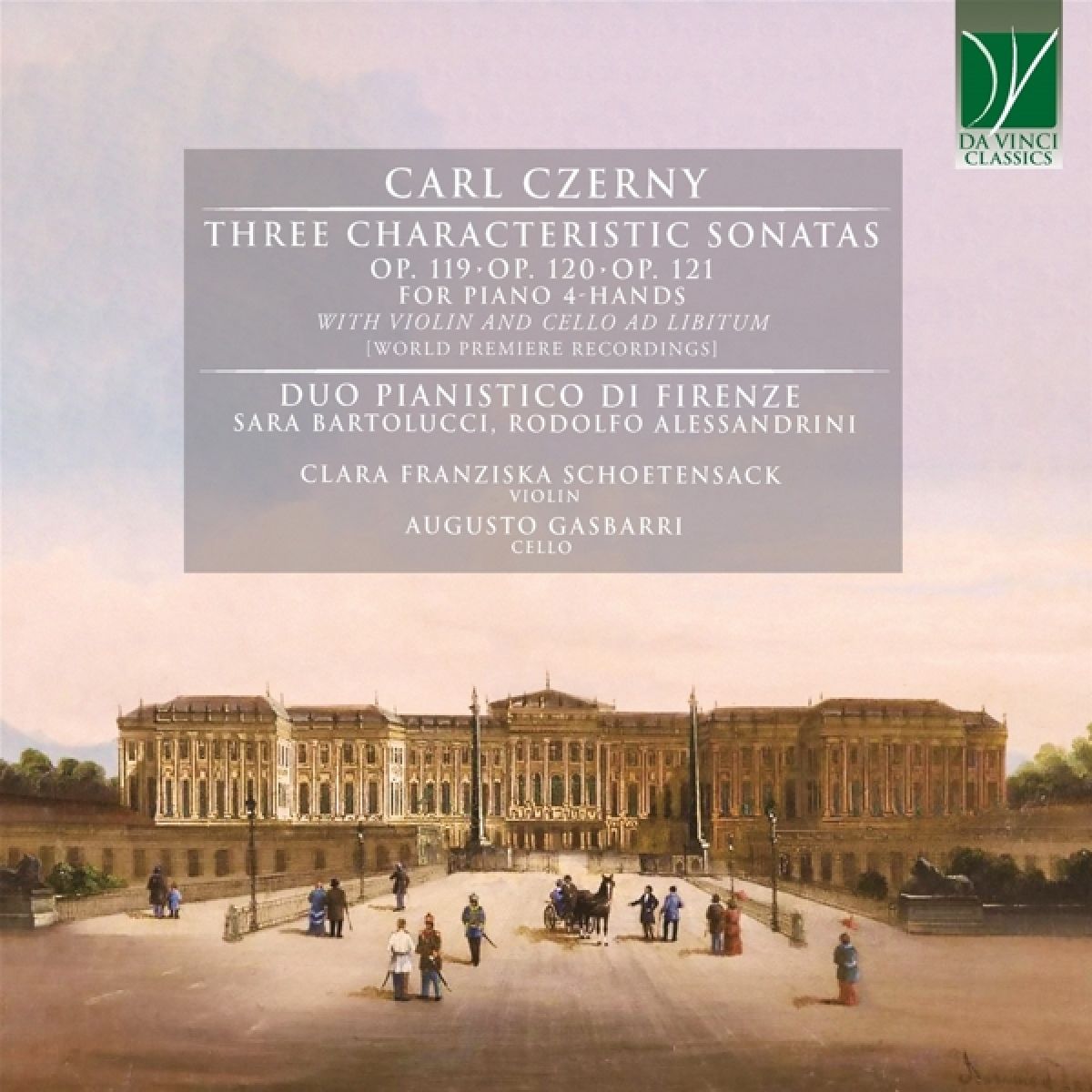 Afbeelding van Duo Pianistico Di Firenze - Czerny: Three Characteristic Sonatas Op. 119 - Op. 120 - Op. 121 (For Piano 4-hands With Violin And Cello Ad Libitum)
