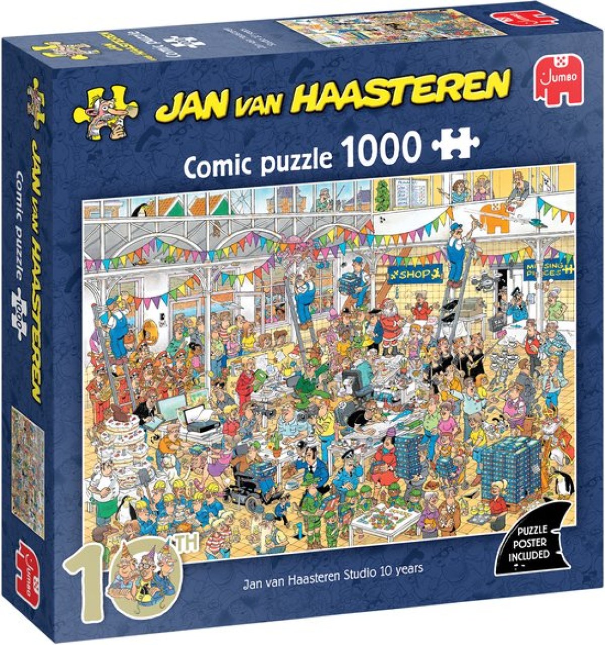 Afbeelding van Jan van Haasteren - JvH Studio 10 Jaar (1000 Stukjes)