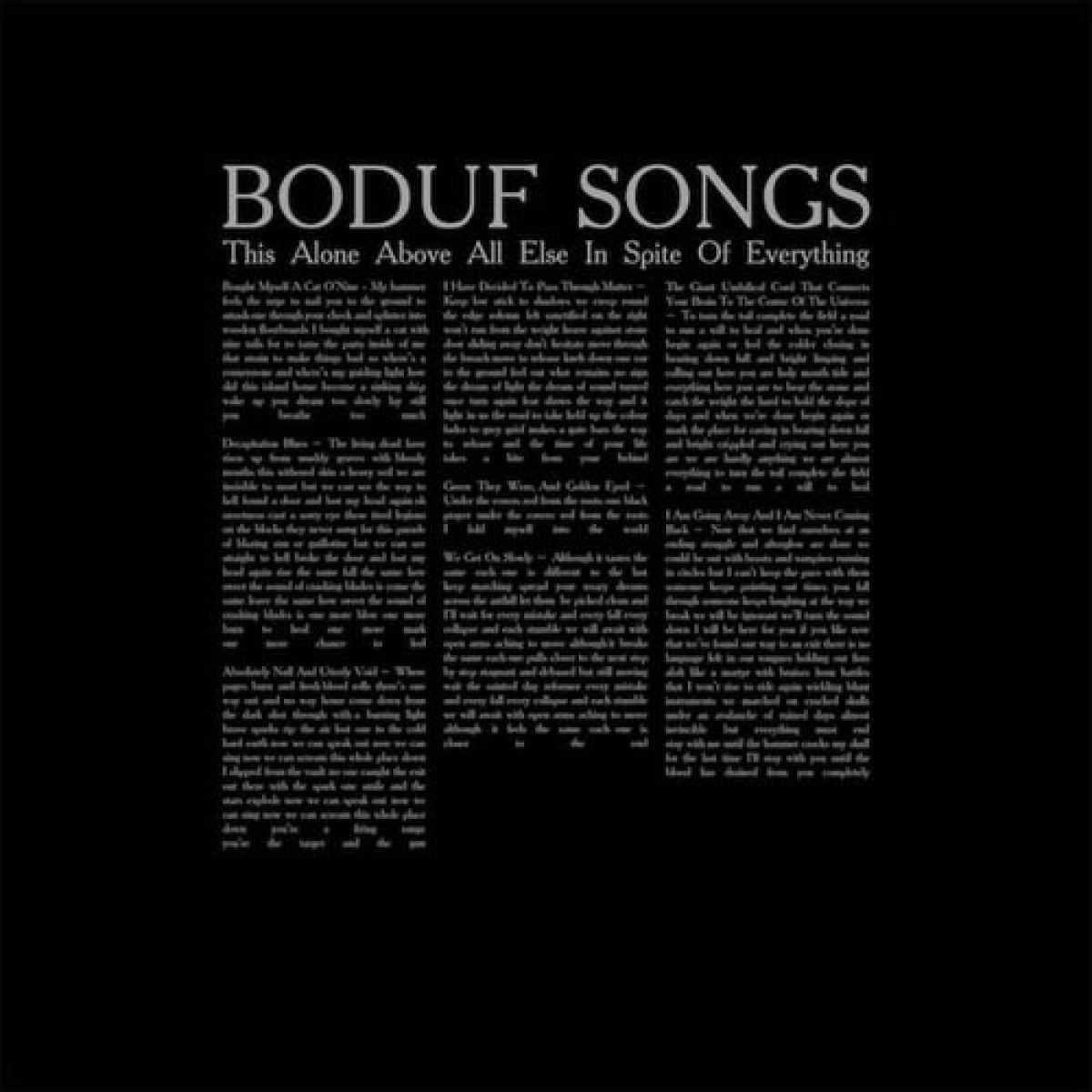 Afbeelding van Boduf Songs - This Alone Above All Else In Spite Of Everything