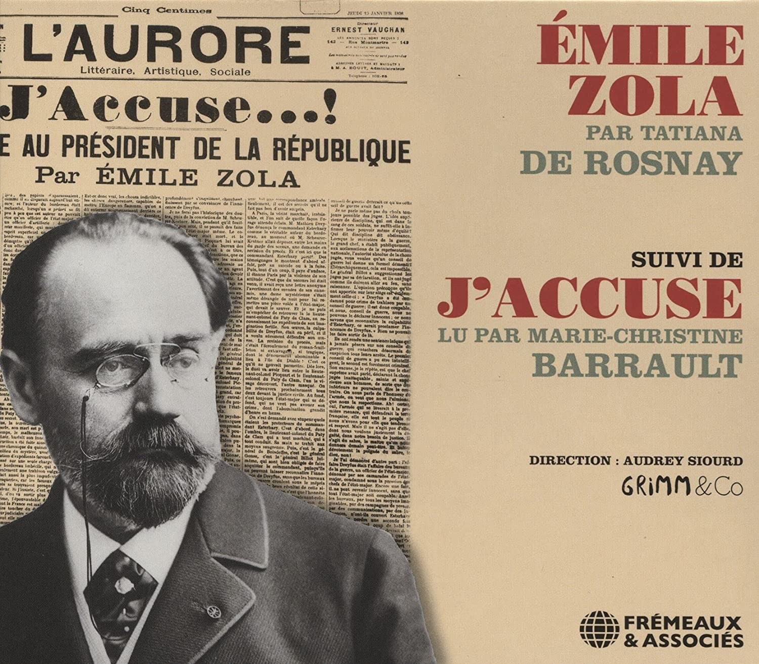 Afbeelding van Tatiana De Rosnay - Émile Zola Par Tatiana De Rosnay, Suivi De "j’accuse" Lu Par Marie-Christine Barrault