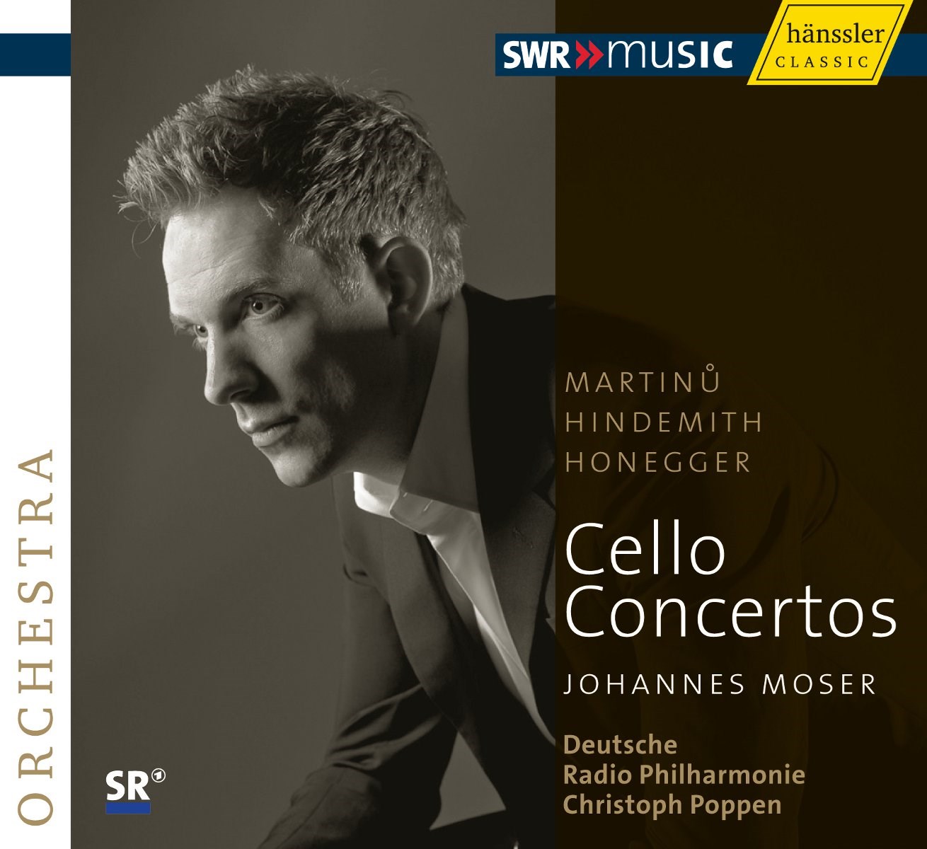 Afbeelding van Johannes Moser, Deutsche Radio Philharmonie, Christoph Poppen - Moser Plays Martinu, Hindemith, Honegger - Cello-Konzerte