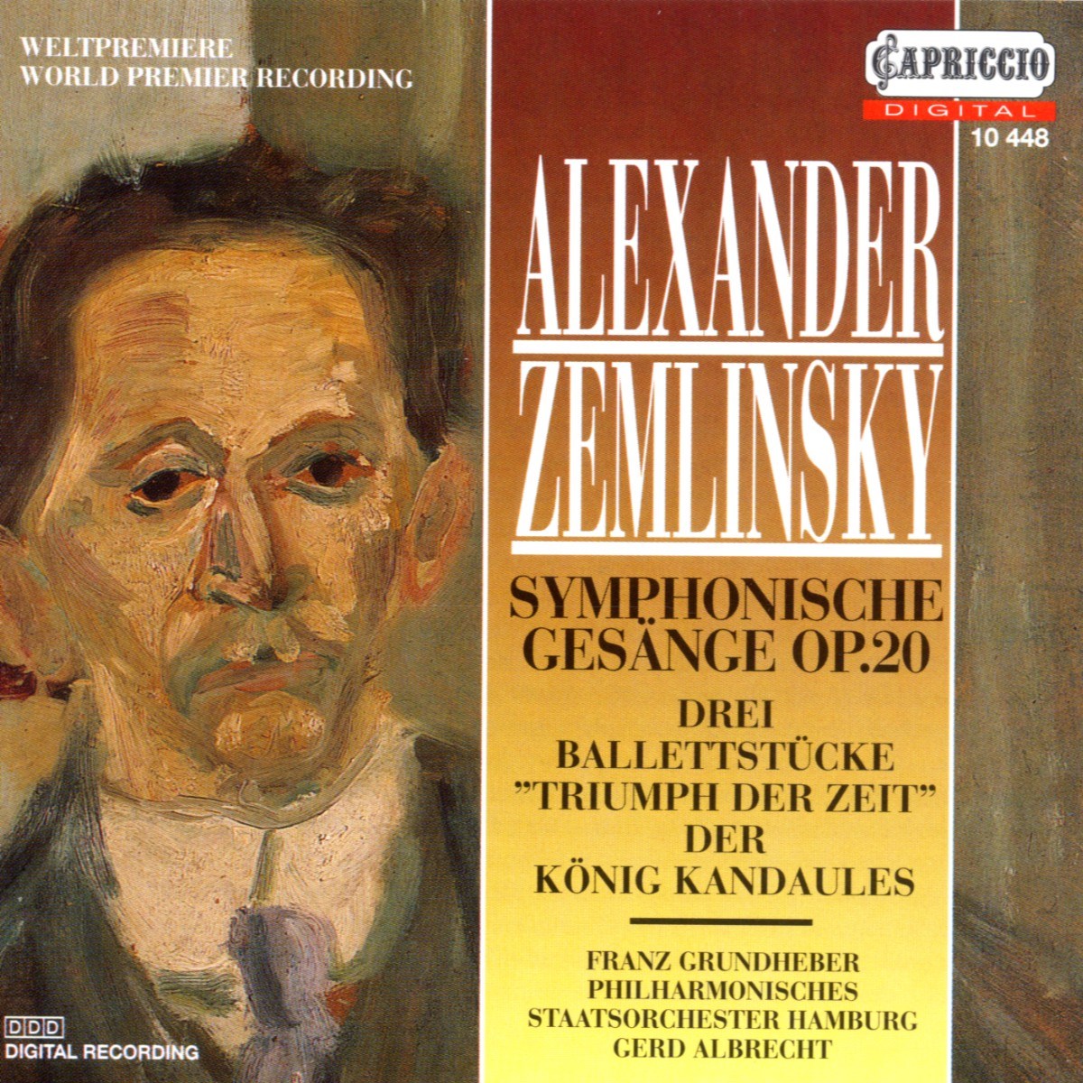 Afbeelding van Franz Grundheber, Philharmonisches Staatsorchester Hamburg, Gerd Albrecht - Zemlinsky: Symphonische Gesänge, Op.20