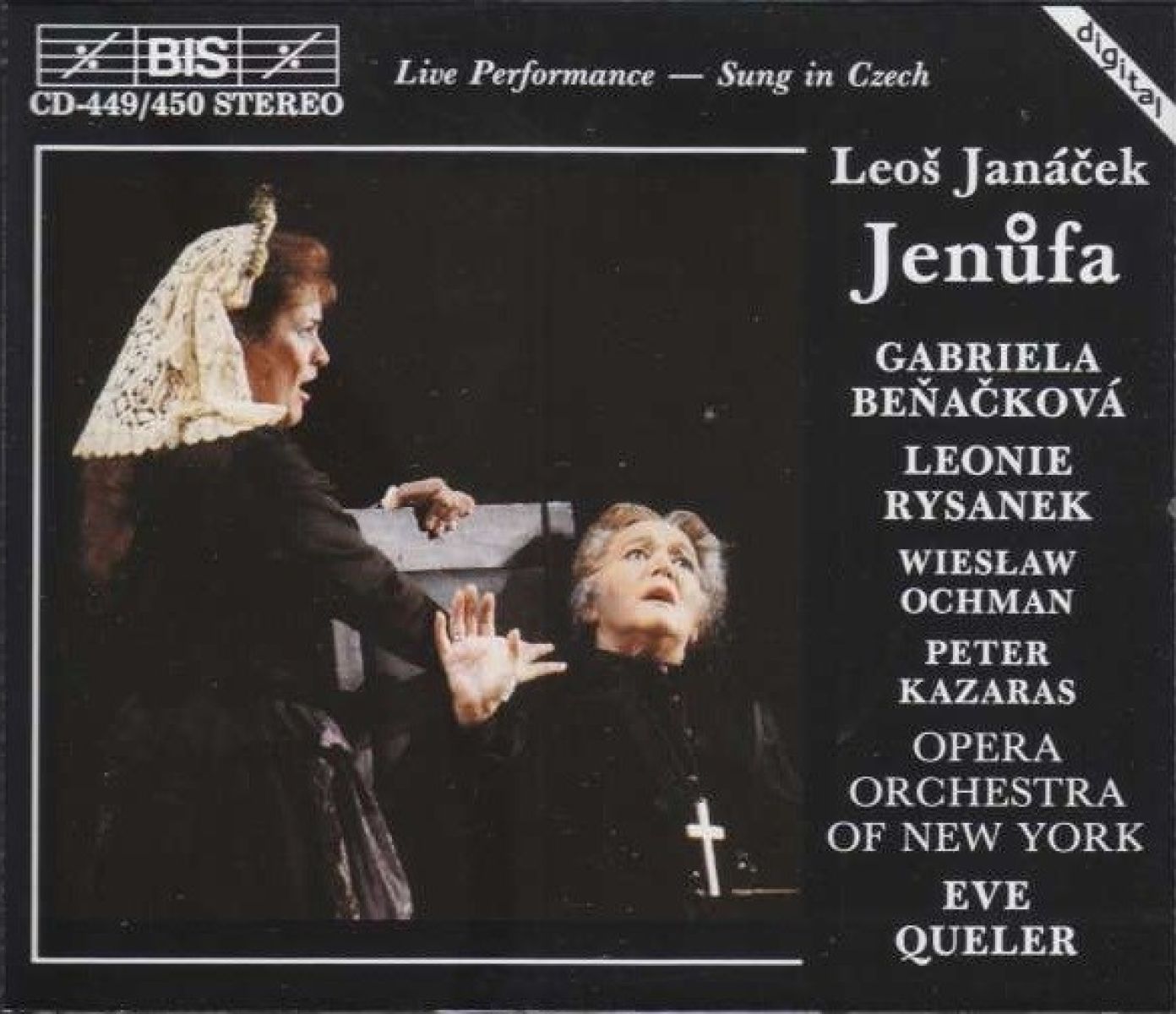 Afbeelding van Gabriela Benacková, Leonie Rysanek, Opera Orchestra Of New York, Eve Queler - Janácek: Jenufa, Opera In 3 Acts