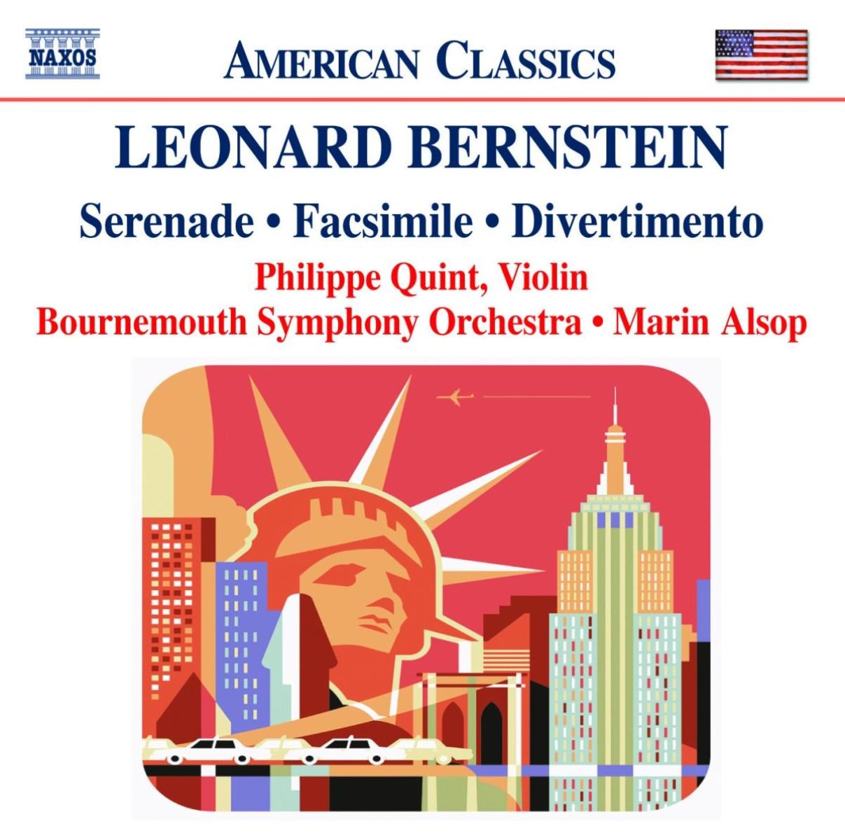 Afbeelding van Bournemouth Symphony Orchestra, Marin Alsop - Bernstein: Serenade | Facsimile | Divertimento