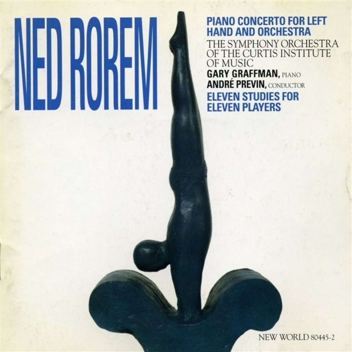 Afbeelding van Gary Graffman, Orchestra Of The Curtis Institute Of Music, André Previn - Rorem: Piano Concerto for Left Hand and Orchestra