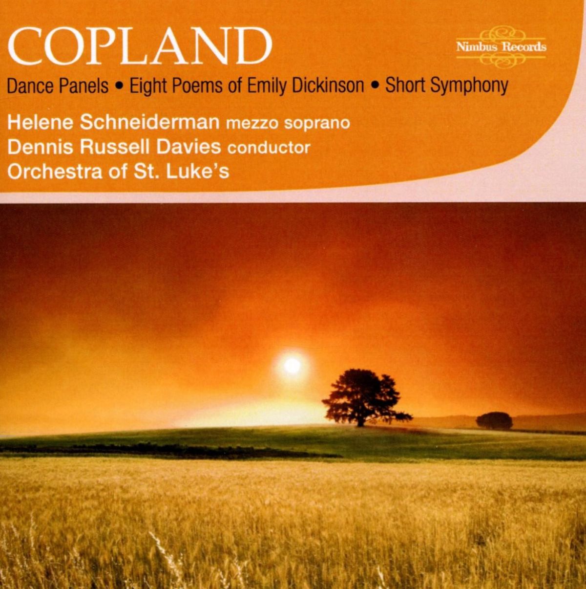 Afbeelding van Helene Schneiderman, Orchestra Of St Luke's, Dennis Russell Davies - Copland: Dance Panels | Eight Poems Of Emily Dickinson | Short Symphony