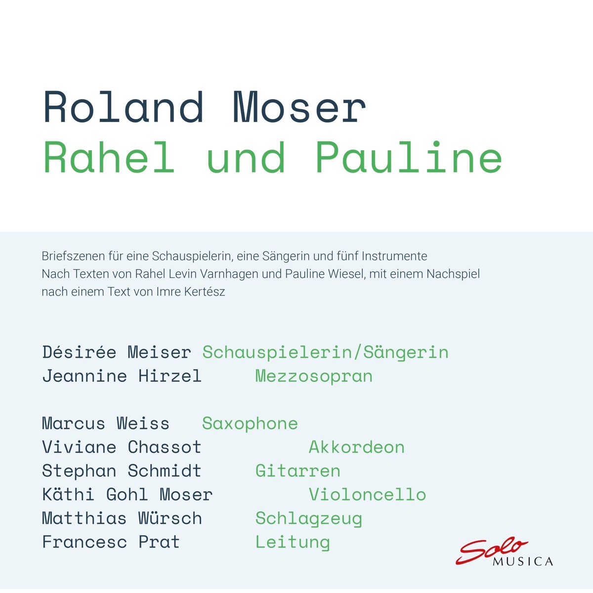 Afbeelding van Various Artists - Moser: Rahel And Pauline