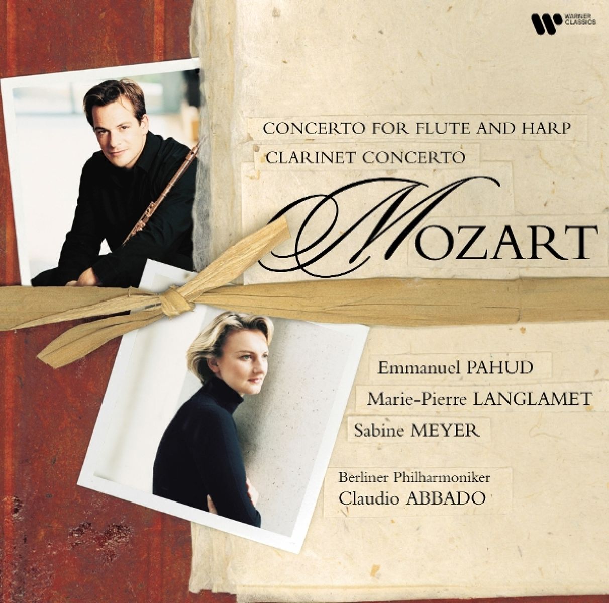 Afbeelding van Emmanuel Pahud, Marie-Pierre Langlamet & Sabine Meyer - Mozart: Flute Concerto No. 1 / Concerto For Flute And Harp / Clarinet Concerto
