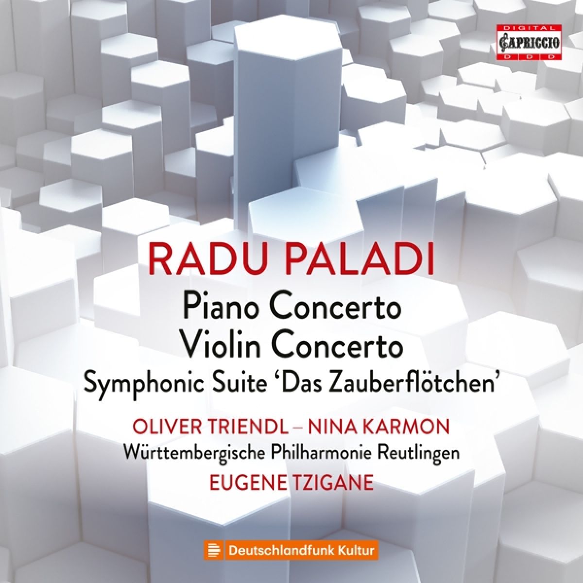 Afbeelding van Oliver Triendl, Nina Karmon, Württembergische Philharmonie Reutlingen, Eugene Tzigane - Paladi: Piano Concerto | Violin Concerto | Symphonic Suite 'Das Zauberflötchen'