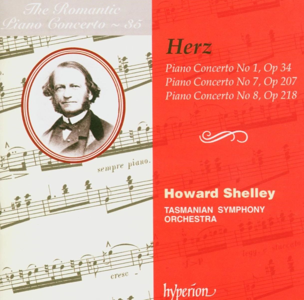 Afbeelding van Tasmanian Symphony Orchestra, Howard Shelley - Herz: Romantic Piano Concerto Vol 35