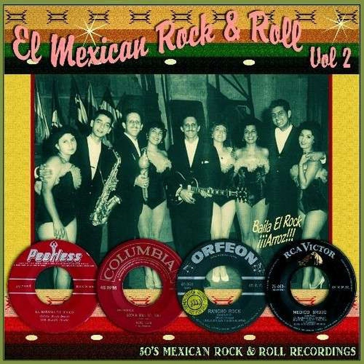 Afbeelding van Various Artists - El Mexican Rock & Roll Vol 2 (50’s Mexican Rock & Roll Recordings - Baila El Rock ¡¡¡Arroz!!!)