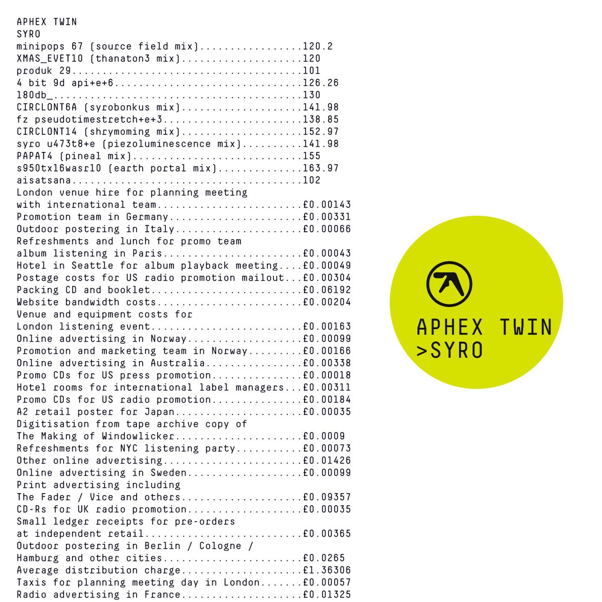 Afbeelding van Aphex Twin - Syro