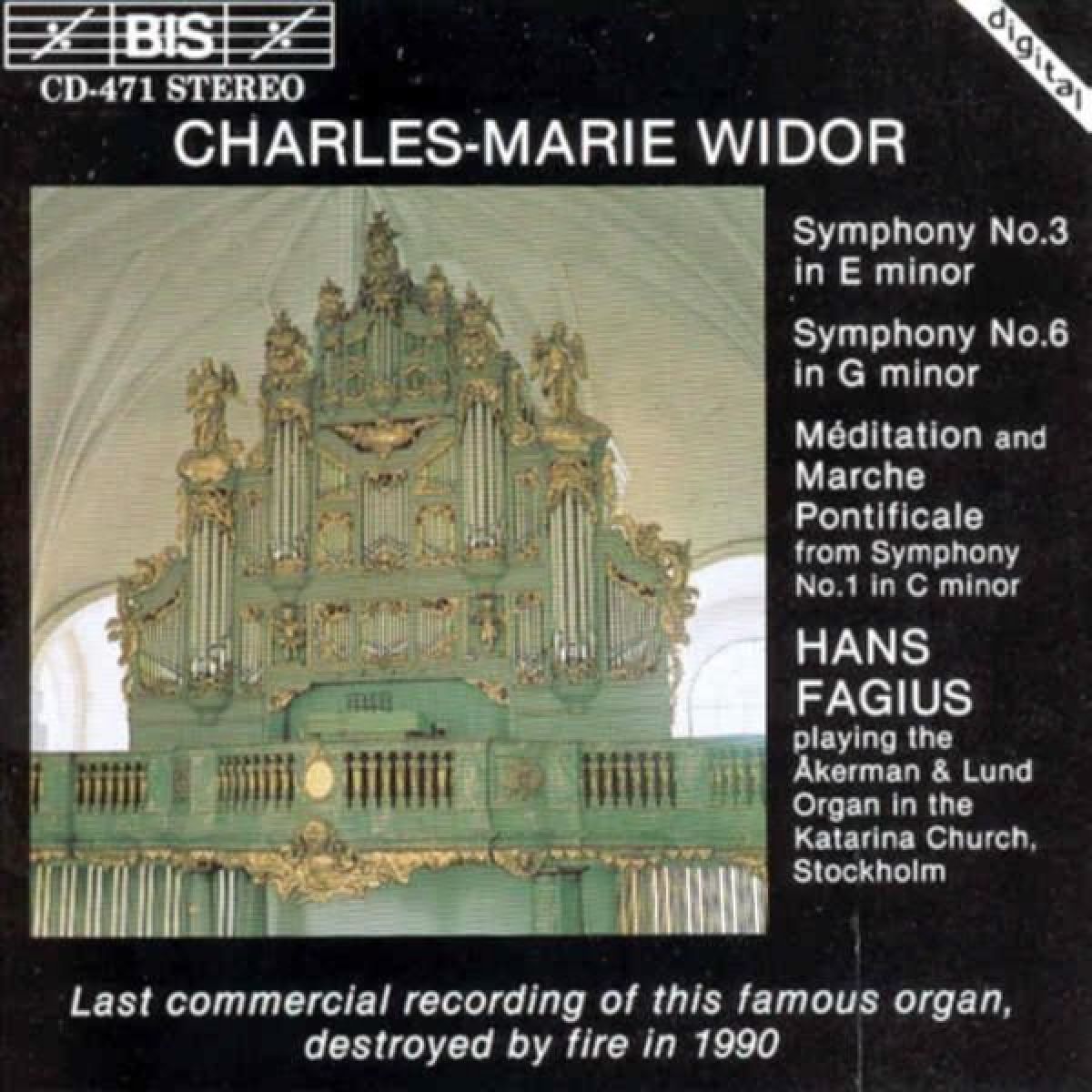 Hans Fagius - Widor: Organ Symphony No. 3 In E Minor