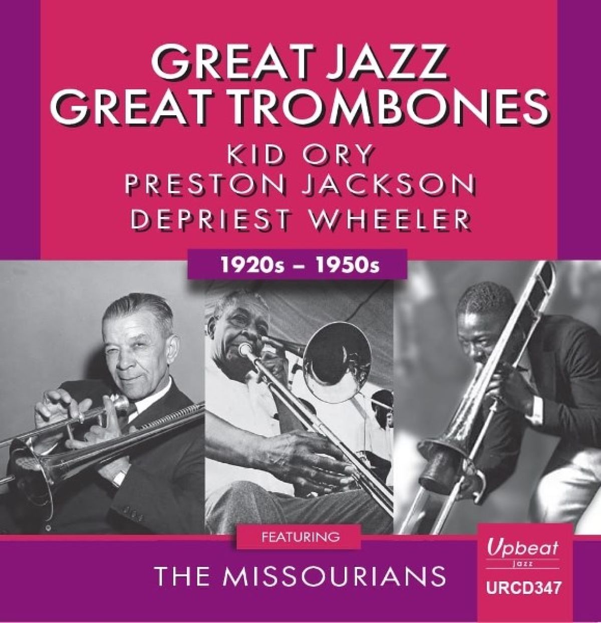 Afbeelding van Kid Ory, Preston Jackson, DePriest Wheeler and The Missourians - Great Jazz - Great Trombones