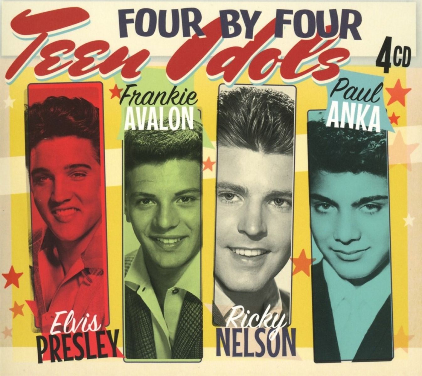 Elvis Presley, Frankie Avalon, Ricky Nelson, Paul Anka - Four By Four Teen Idols