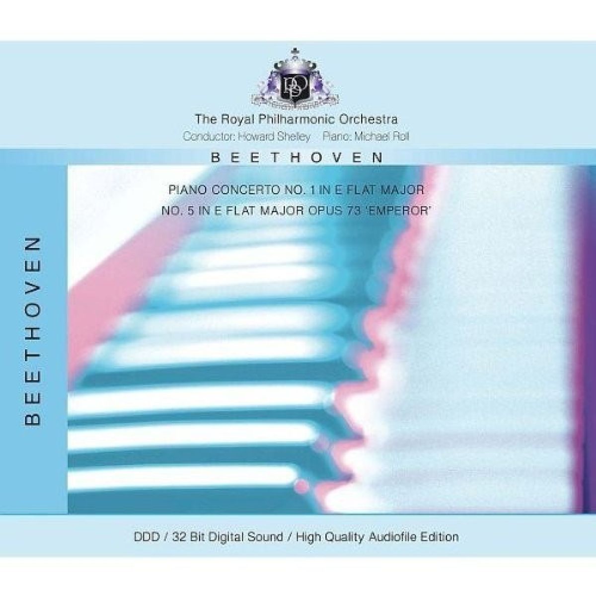 Afbeelding van Royal Philharmonic Orchestra, Howard Shelley, Michael Roll - Beethoven: Piano Concerto No. 1 In E. Flat Major | No. 5 In E Flat Major Opus 73 'Emperor'