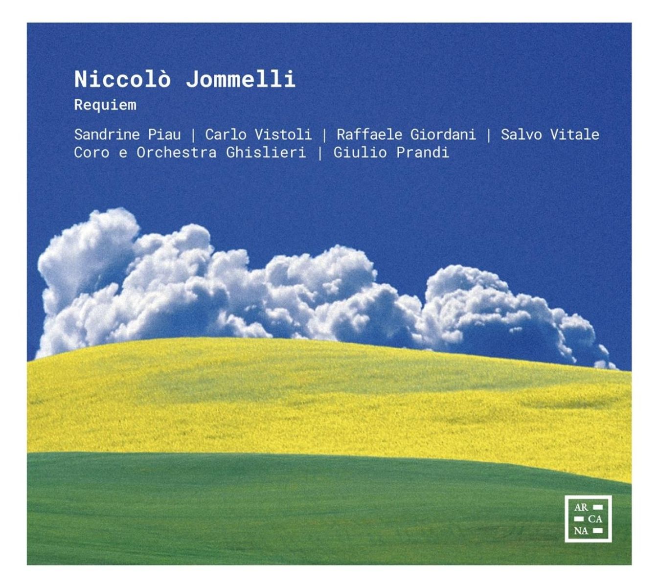 Afbeelding van Sandrine Piau, Carlo Vistoli, Raffaele Giordani, Salvo Vitale, Consort Del Collegio Ghislieri, Giulio Prandi - Jommelli: Requiem